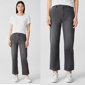 Eileen Fisher Organic Cotton Stretch Straight Ankle Jean